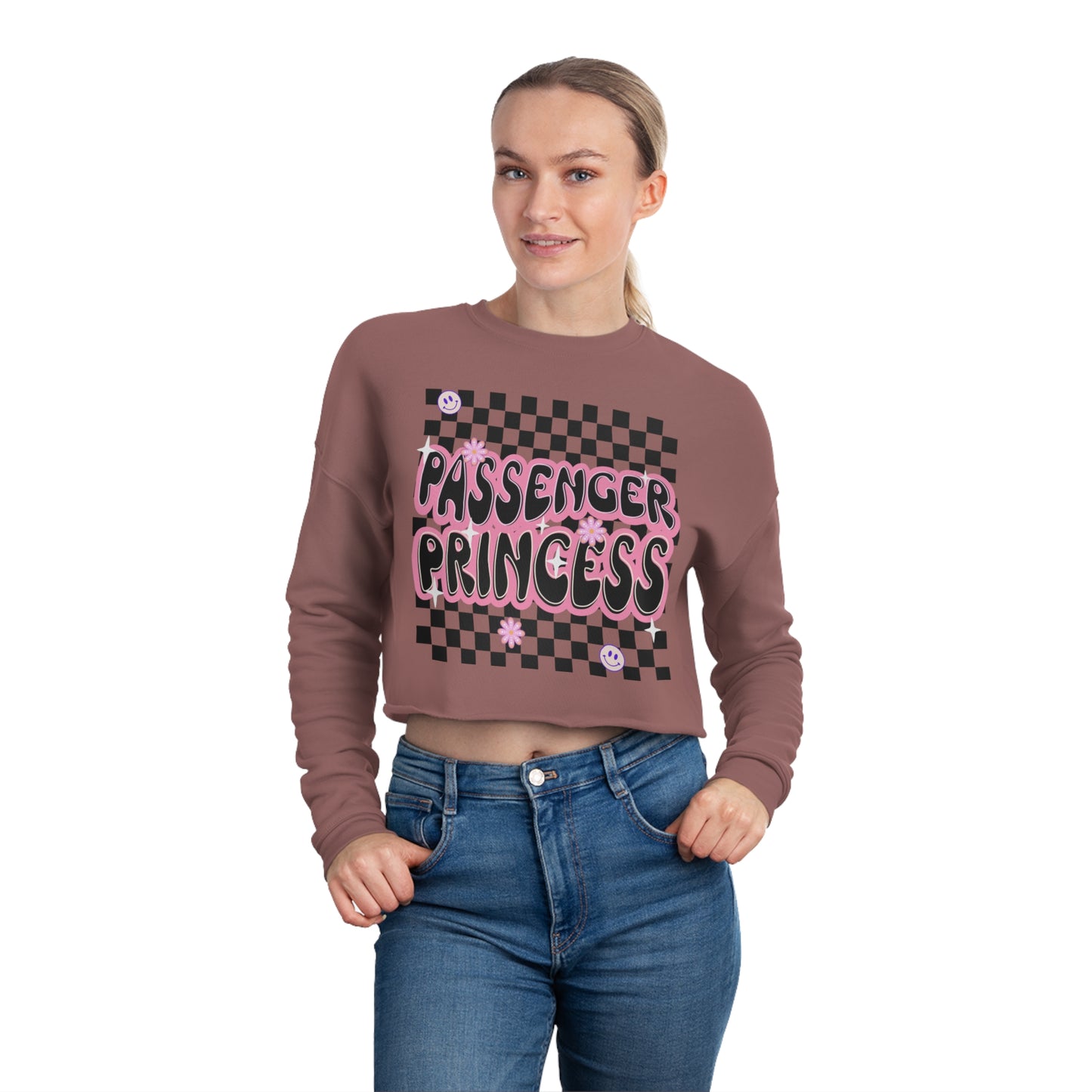 "Passenger Princess" Women's Cropped Sweatshirt